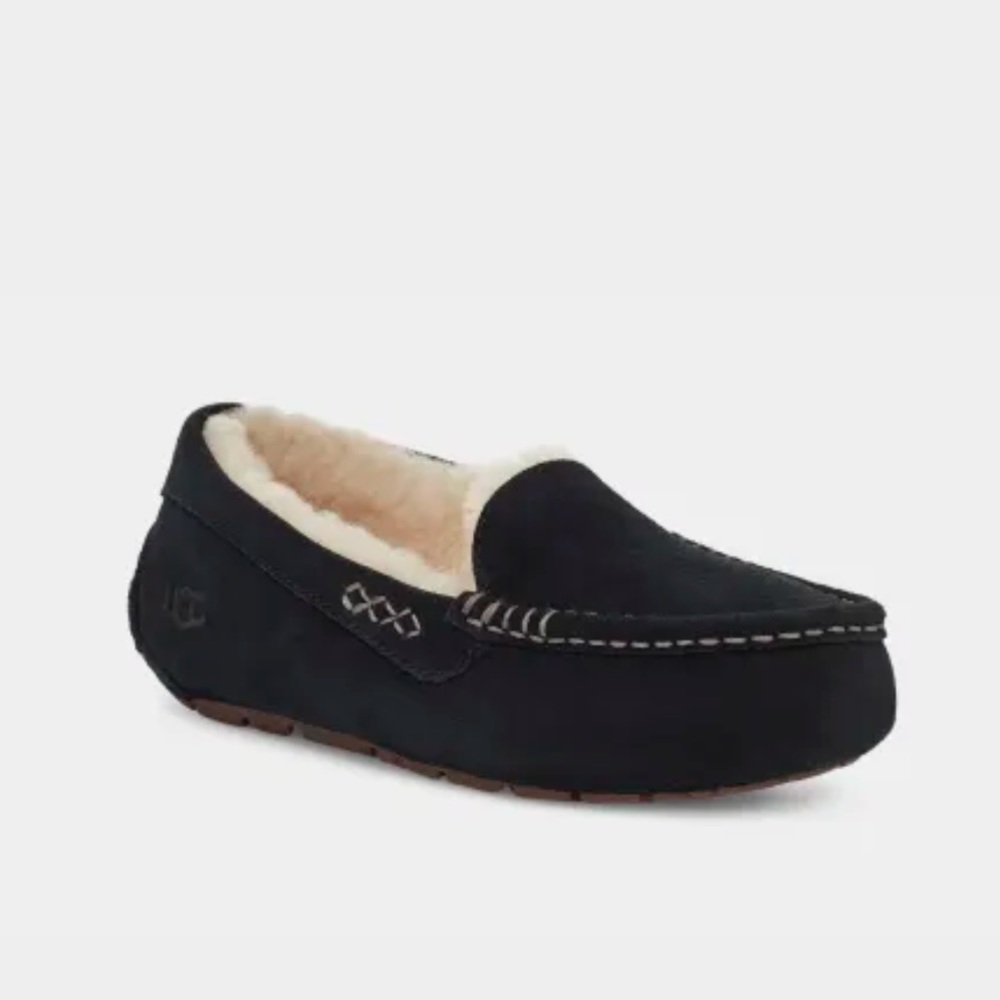 UGG Women's Shearling-Lined Moccasin Slippers in Black
